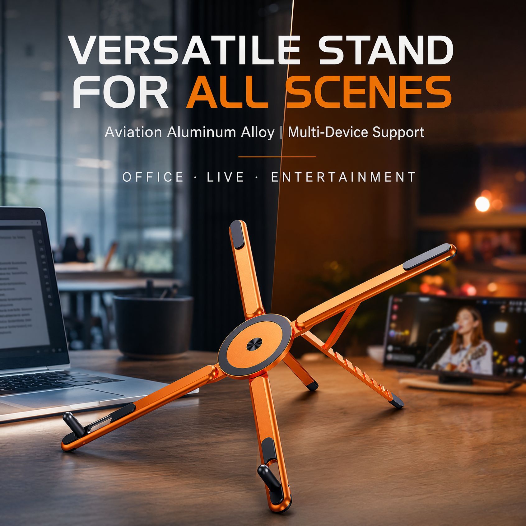Cooling Stand Tablet - Foldable Magnetic Laptop Stand Aluminum Alloy