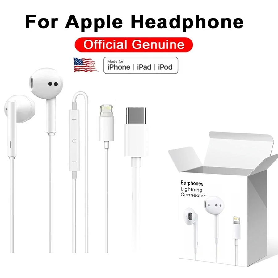 Wired Earphone Lightning - For Apple iPhone 17 16 15