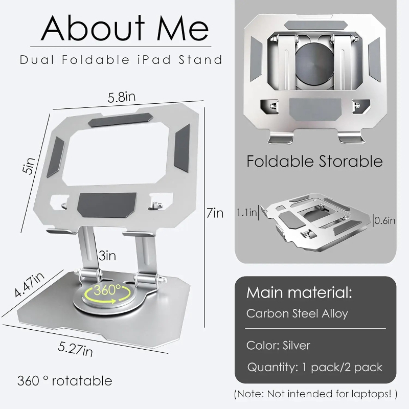 360 Rotatable Metal Tablet Sta - огляд і ціна Cooling Stand Tablet