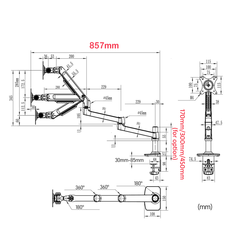 450mm DL-8013LP Full Motion 17 - огляд і ціна Tablet Lap Desk