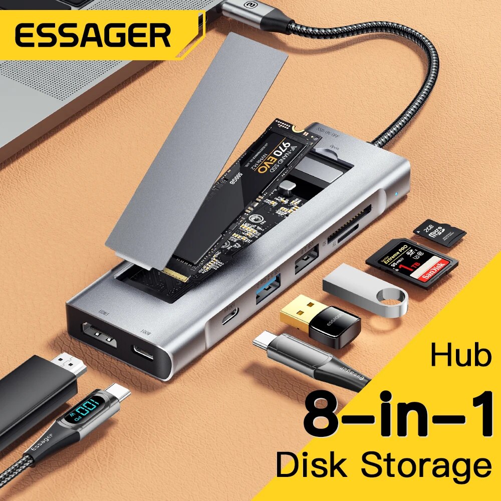 Essager 8-in-1 USB Hub With Di - огляд і ціна Usb Hub Type C