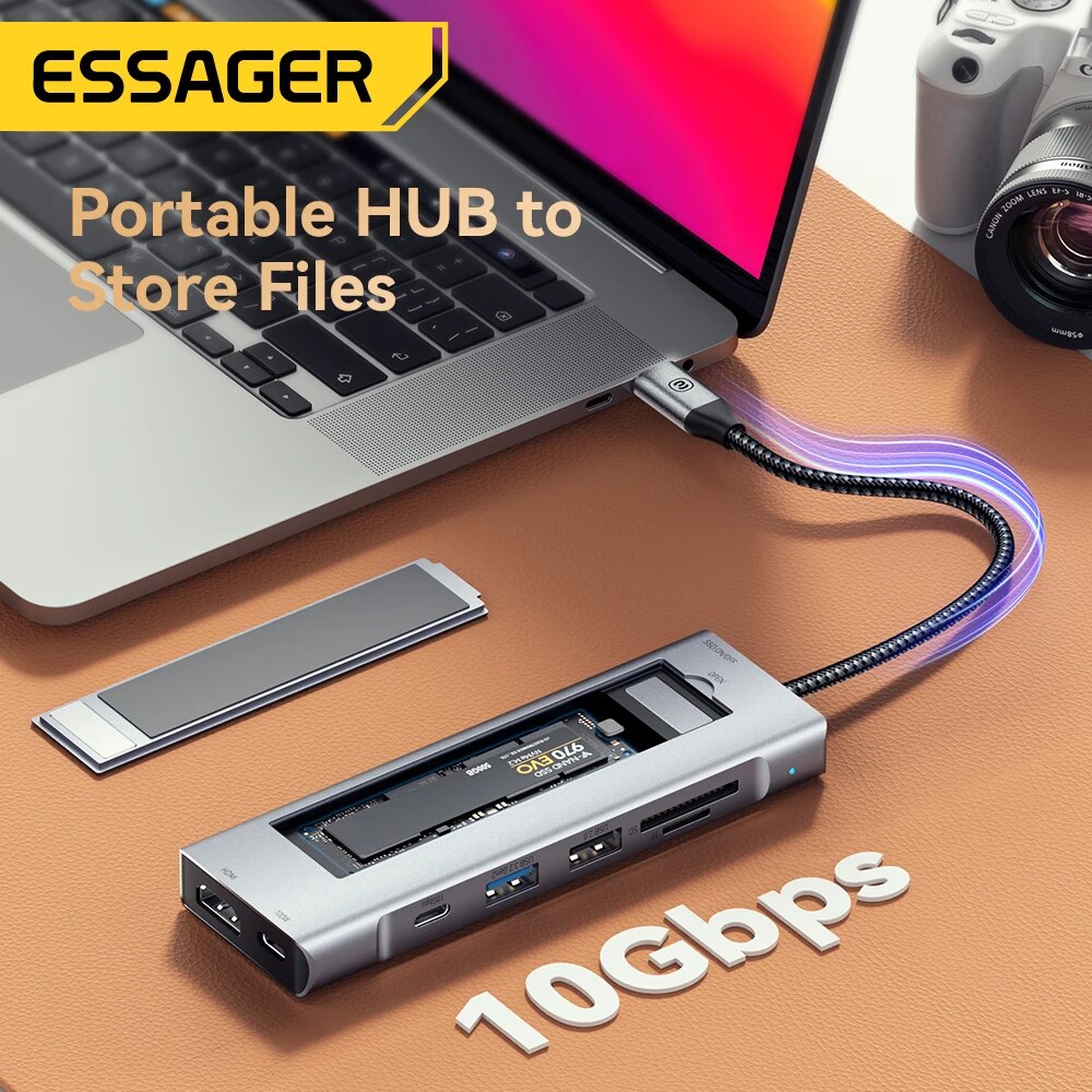 Essager 8-in-1 USB Hub With Di - огляд і ціна Usb Hub Type C
